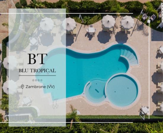 Piscina del Blu Tropical a Zambrone, perfetta per rilassarsi sotto il sole.